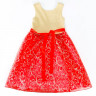 Платье для девочки, люрекс+фатин+кулирка (31414610 Красный)