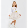 Платье для девочки кулирка с лайкрой+сетка (3141451 Белый)