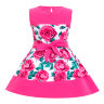 Платье "Каникулы" ДПБ176804н розы на белом+ярко-розовый12